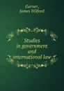 Studies in government and international law - Garner James Wilford