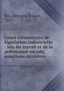 Cours elementaire de legislation industrielle - Georges Ernest Bry