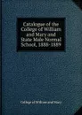 Catalogue of the College of William and Mary and State Male Normal School, 1888-1889 - College of William and Mary