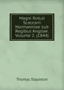 Magni Rotuli Scaccarii Normanniae sub Regibus Angliae - Thomas Stapleton