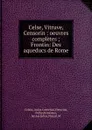 Celse, Vitruve, Censorin - Aulus Cornelius Celsus