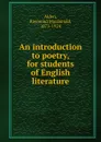 An introduction to poetry - Raymond Macdonald Alden