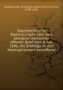 Staatsrechtliche Bemerkungen uber den koniglich danischen offenen Brief vom 8. Juli 1846 - Karl Christoph Albert Heinrich von Kamptz