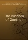 The wisdom of Goethe - John Stuart Blackie