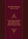 Poetical works. Volume 1 - Thomas Parnell