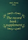 The record book - David Hall