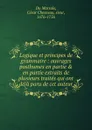 Logique et principes de grammaire - César Chesneau Du Marsais