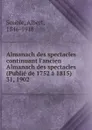 Almanach des spectacles. Annee 1902 - Albert Soubies