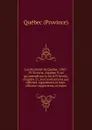 Loi electorale de Quebec 1895 - Québec Province