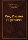 Vie Poesies et pensees - Joseph Delorme