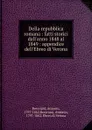 Della repubblica romana - Antonio Bresciani