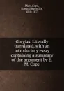 Gorgias. Literally translated - Cope Plato