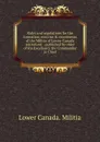 Rules and regulations for the formation, exercise . movements of the Militia of Lower-Canada microform - Lower Canada. Militia