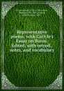 Representative poem of Robert Burns - Thomas Carlyle, Charles Lane Hanson