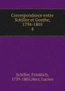Correspondance entre Schiller et Goethe, 1794-1805 - Schiller Friedrich