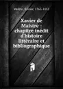 Xavier de Maistre - Xavier Maitre