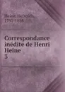 Correspondance inedite de Henri Heine - Heinrich Heine