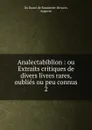 Analectabiblion - Auguste Du Roure de Beaumont-Brisson