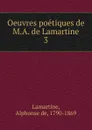 Oeuvres poetiques de M.A. de Lamartine - Lamartine Alphonse de