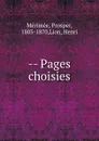 Pages choisies - Mérimée Prosper