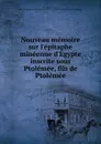 Nouveau memoire sur l.epitaphe mineenne d.Egypte inscrite sous Ptolemee, fils de Ptolemee - Hartwig Derenbourg