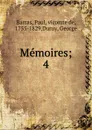 Memoires - Paul Barras