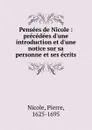 Pensees de Nicole - Pierre Nicole