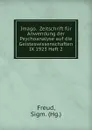 Imago.  Zeitschrift fur Anwendung der Psychoanalyse auf die Geisteswissenschaften IX 1923 Heft 2 - Sigmund Freud