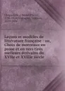 Lecons et modeles de litterature francaise - Charles Pierre Chapsal