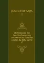 Dictionnaire des familles francaises anciennes ou notables a la fin du XIXe siecle - Chaix d'Est-Ange