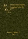 Availability for employment of rural people in the Upper Monongahela Valley, West Virginia - Ward F. Porter