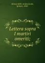 Lettera sopra I martiri omeriti - Simeon Bêth-Arsâm