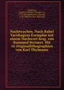 Nachtwachen. Nach Rahel Varnhagens Exemplar mit einem Nachwort hrsg. von Raimund Steinert. Mit 16 Originallithographien von Karl Thylmann - Friedrich Wilhelm Joseph von Schelling