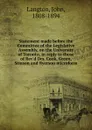 Statement made before the Committee of the Legislative Assembly, on the University of Toronto, in reply to those of Rev.d Drs. Cook, Green, Stinson and Ryerson microform - John Langton