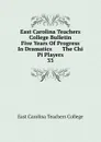 East Carolina Teachers College Bulletin           Five Years Of Progress In Dramatics       The Chi Pi Players - East Carolina Teachers College