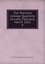 The Teachers College Quarterly January, February, March 1922 - East Carolina Teachers Training School