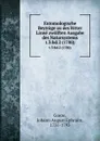 Entomologische Beytrage zu des Ritter Linne zwolften Ausgabe des Natursystems - Johann August Ephraim Goeze