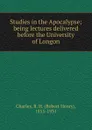 Studies in the Apocalypse - R. H. Charles
