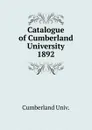 Catalogue of Cumberland University - Cumberland Univ