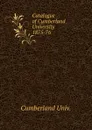 Catalogue of Cumberland University - Cumberland Univ