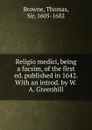 Religio medici - Thomas Browne