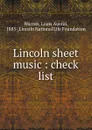 Lincoln sheet music - Louis Austin Warren