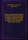 Essays on the puerperal fever and other diseases peculiar to women - Fleetwood Churchill