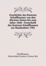 Geschichte des Kantons Schaffhausen von den altesten Zeiten bis zum Jahre 1848 - Canton. Grosser Rat Schaffhausen