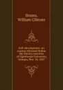 Self-development - William Gilmore Simms