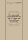 Das sumerisch-assyrische Vokabular Ass. 523 - Bertrand Zimolong