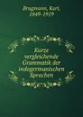 Kurze vergleichende Grammatik der indogermanischen Sprachen - Karl Brugmann