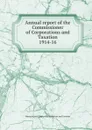 Annual report of the Commissioner of Corporations and Taxation - Massachusetts. Dept. of Corporations and Taxation