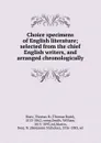 Choice specimens of English literature - Thomas Budd Shaw