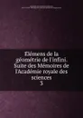 Elemens de la geometrie de l.infini. Suite des Memoires de l.Academie royale des sciences - M. de Fontenelle
